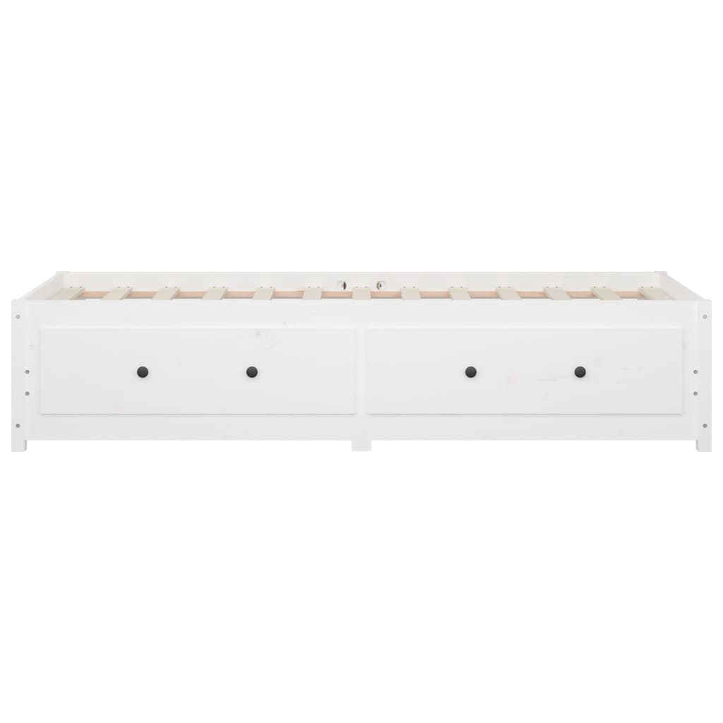 Lit de jour sans matelas blanc 80x200 cm bois de pin massif - XIOS