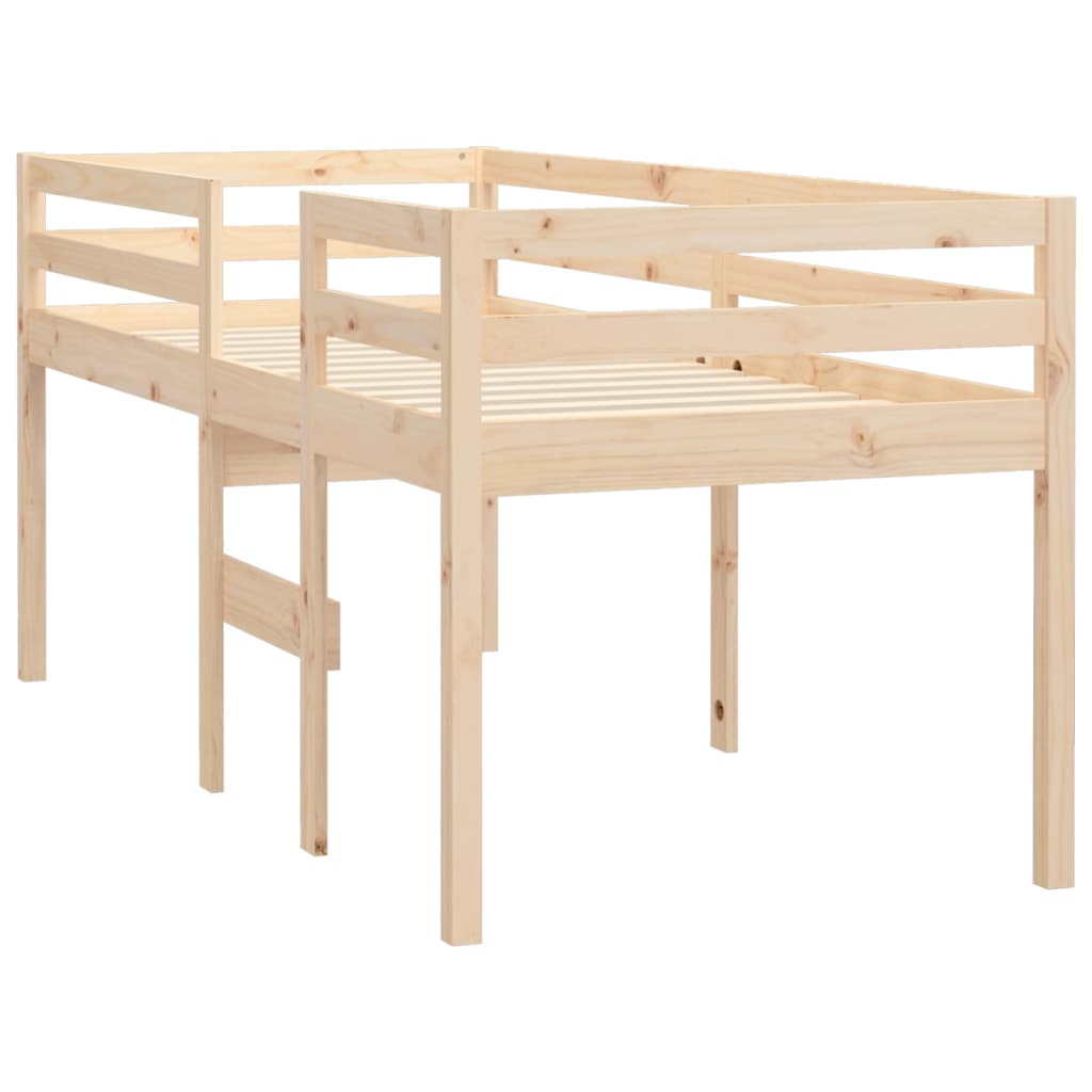 Lit haut sans matelas 90x200 cm bois de pin massif - XIOS