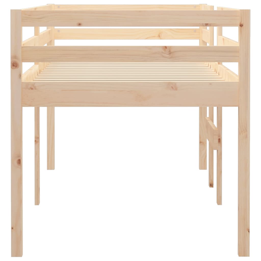 Lit haut sans matelas 90x190 cm bois de pin massif - XIOS