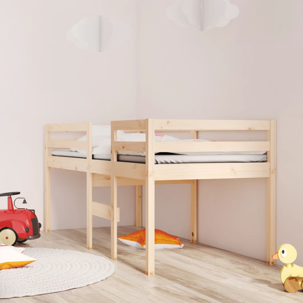 Lit haut sans matelas 75x190 cm bois de pin massif - XIOS
