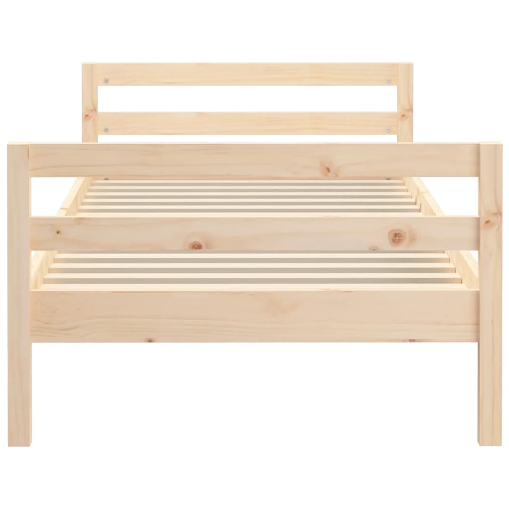 Cadre de lit sans matelas 90x190 cm bois de pin massif - XIOS