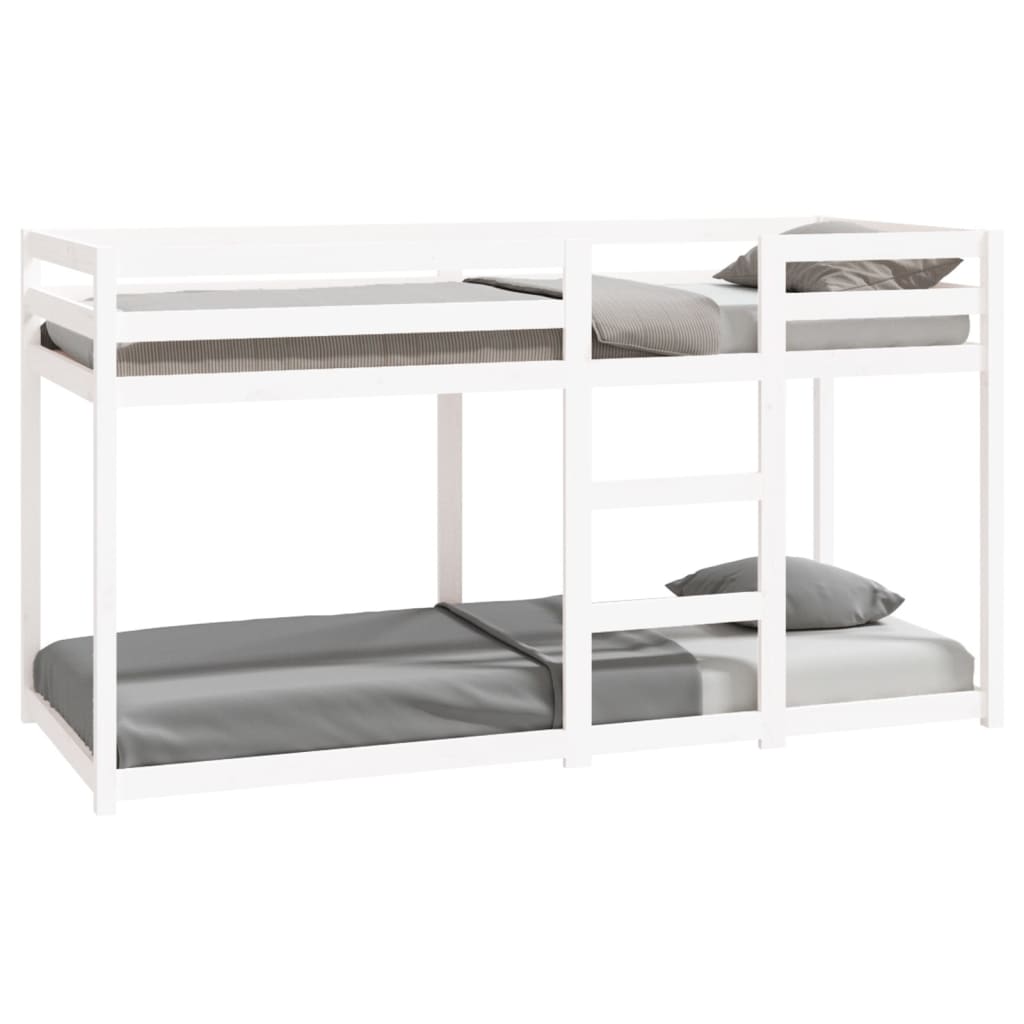 Lit superposé sans matelas blanc 80x200 cm bois de pin massif - XIOS
