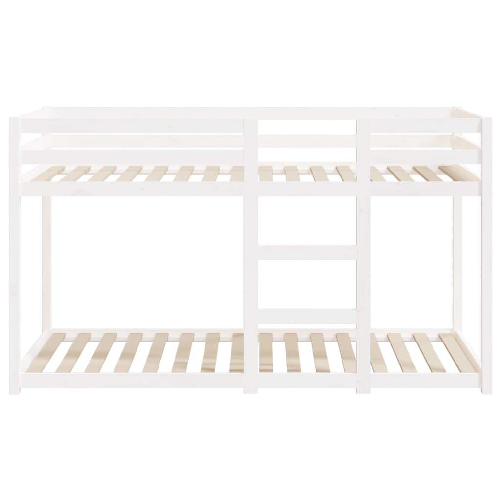 Lit superposé sans matelas blanc 75x190 cm bois de pin massif - XIOS