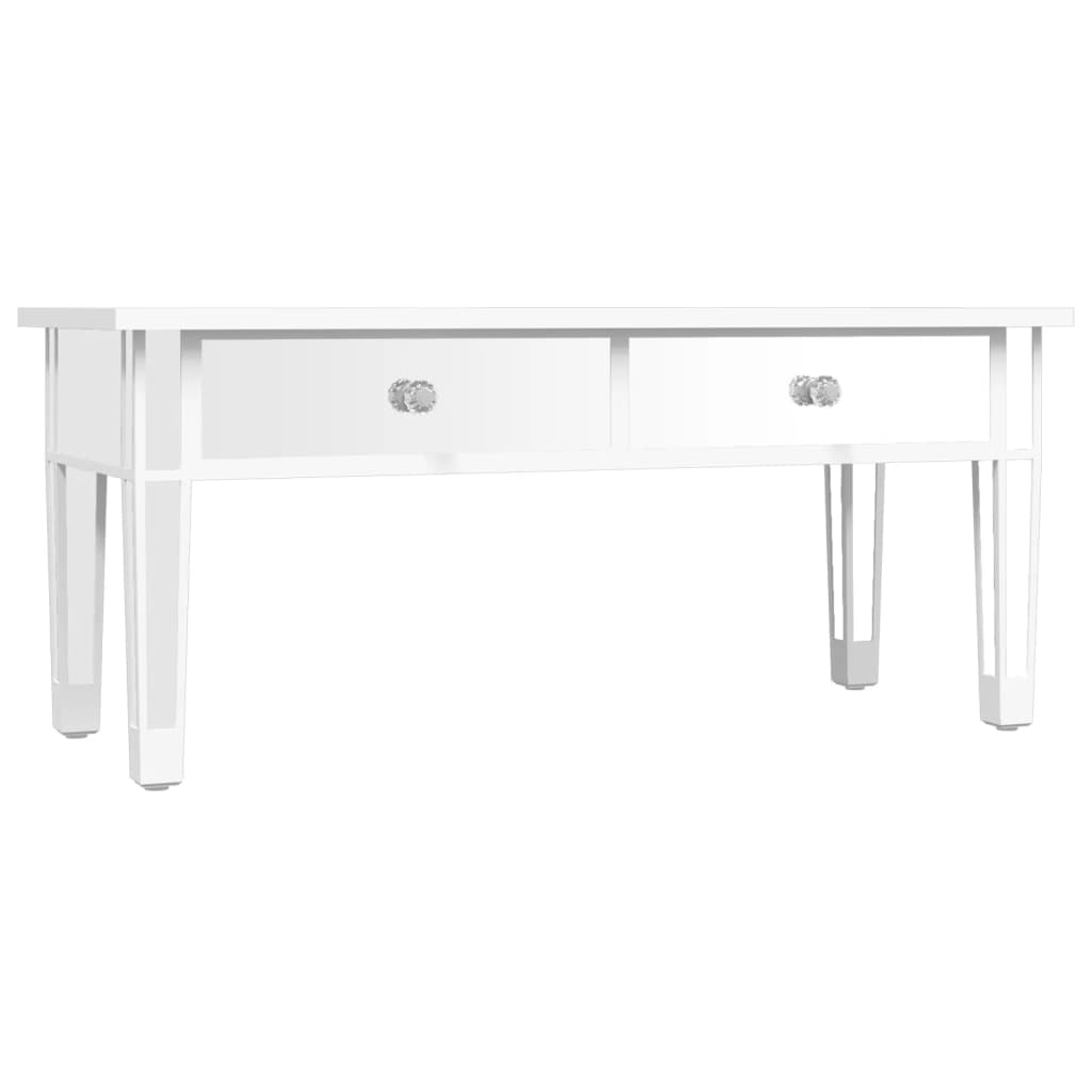 Table basse à miroir 106x45x45 cm Bois d'ingénierie et verre - XIOS