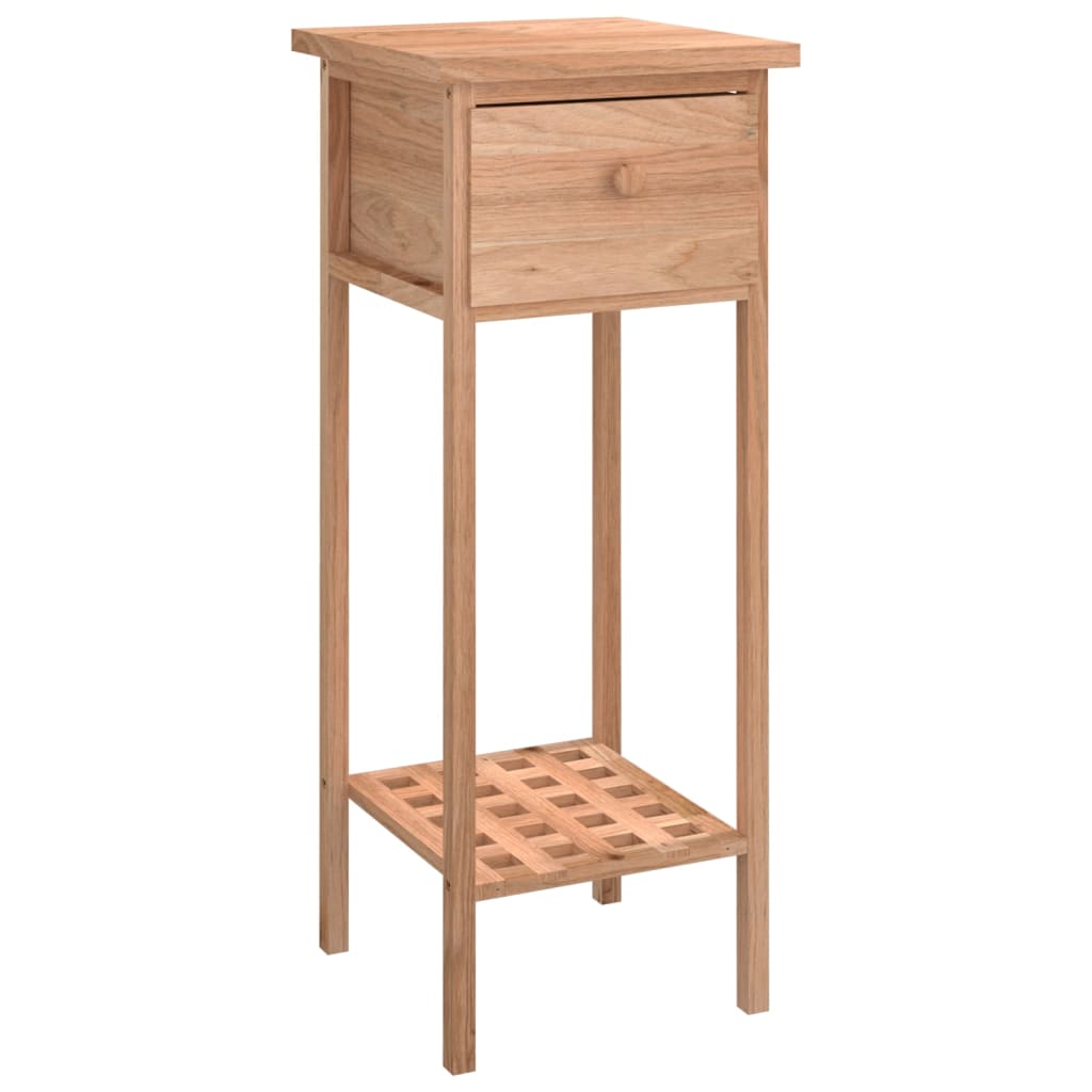 Table d'appoint avec tiroir 25x25x60 cm Bois massif de noyer - XIOS