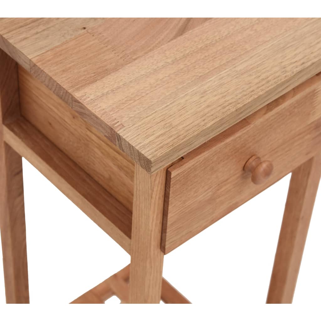 Table d'appoint avec tiroir 25x25x60 cm Bois massif de noyer - XIOS