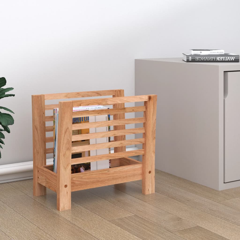 Porte-revues 40x26,5x38,5 cm Bois massif de noyer - XIOS