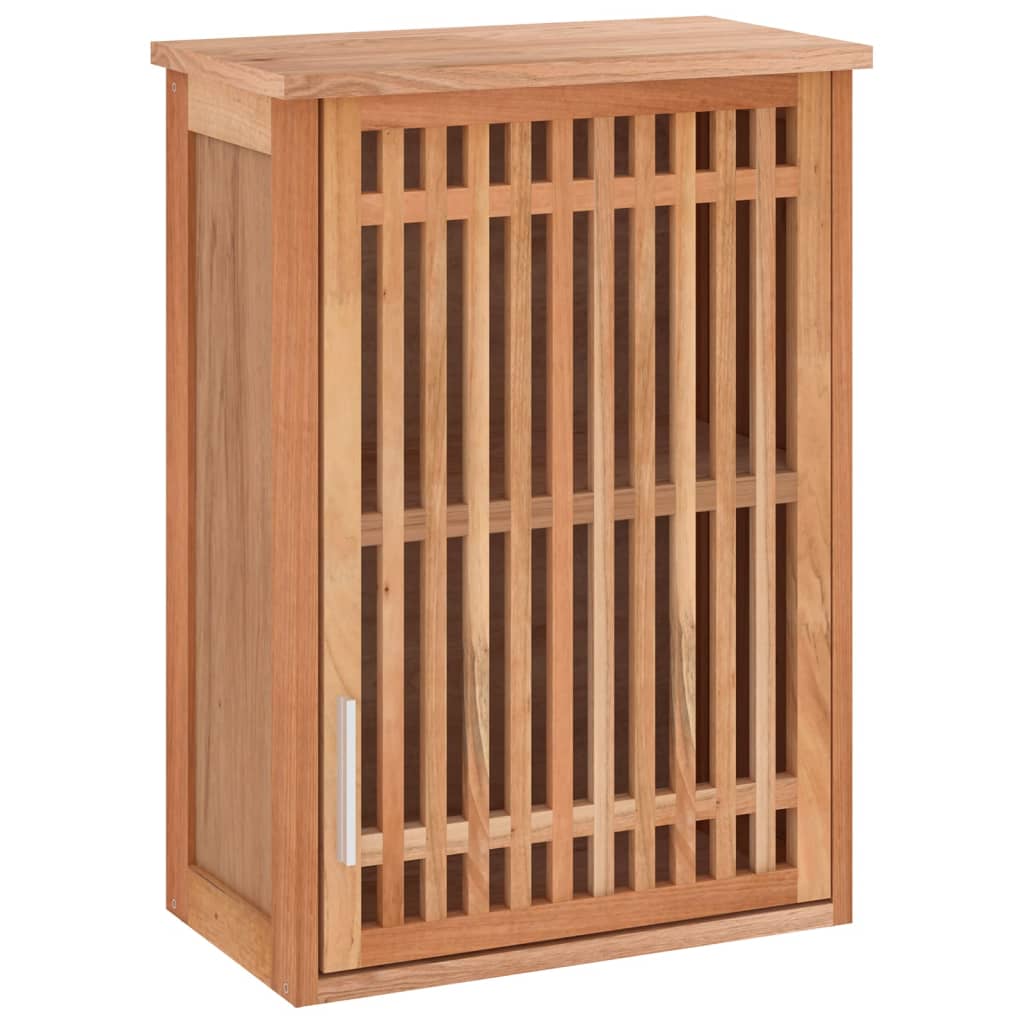 Armoire murale de salle de bain 42x23x60cm Bois massif de noyer - XIOS