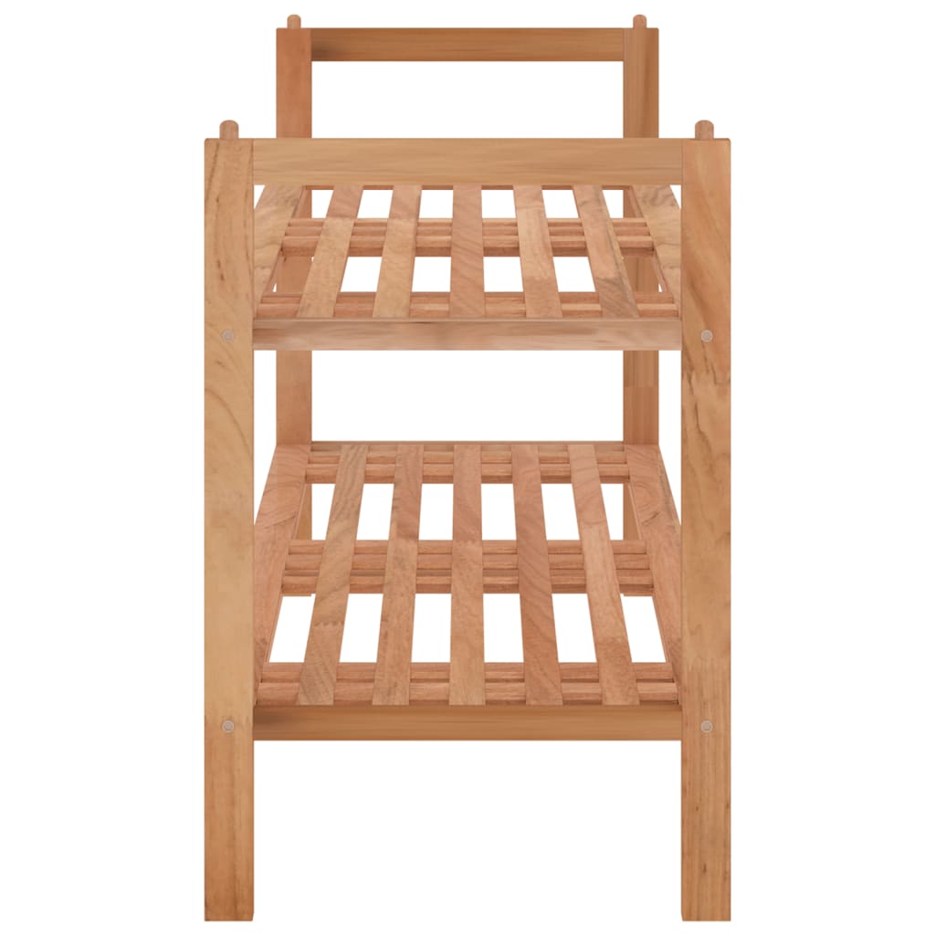 Meuble à chaussures 69x27x41 cm Bois massif de noyer - XIOS