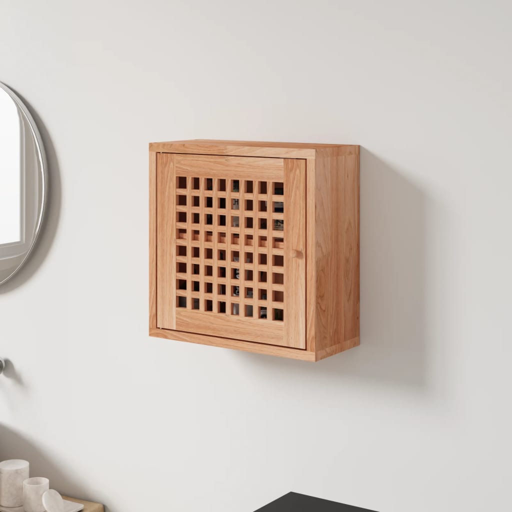 Armoire murale 42x18x42 cm Bois massif de noyer - XIOS