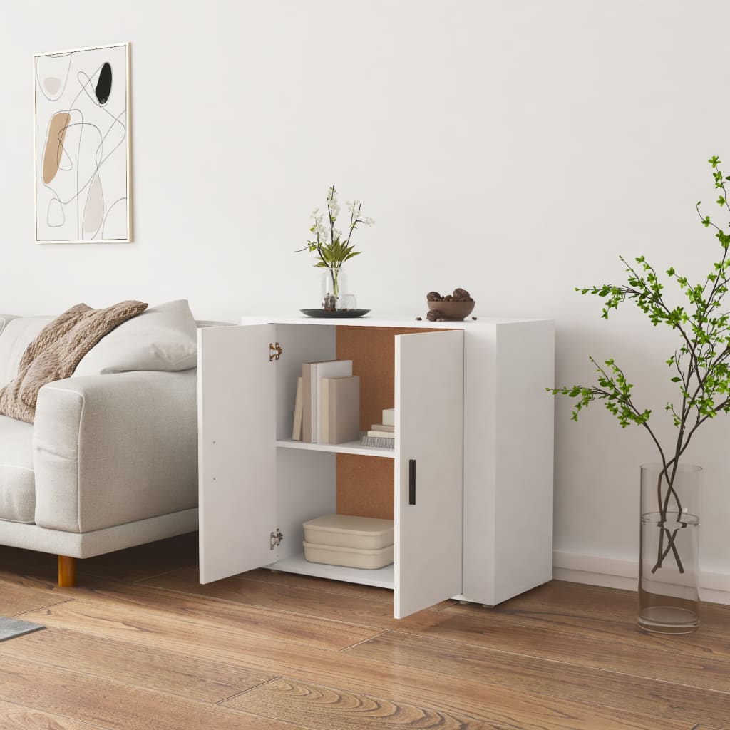 Buffet Blanc 80x33x70 cm Bois d'ingénierie - XIOS