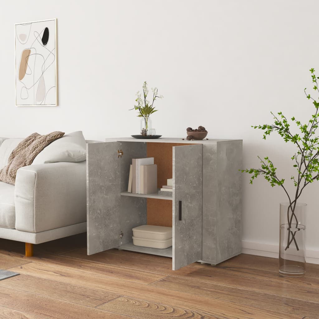 Buffet Gris béton 80x33x70 cm Bois d'ingénierie - XIOS