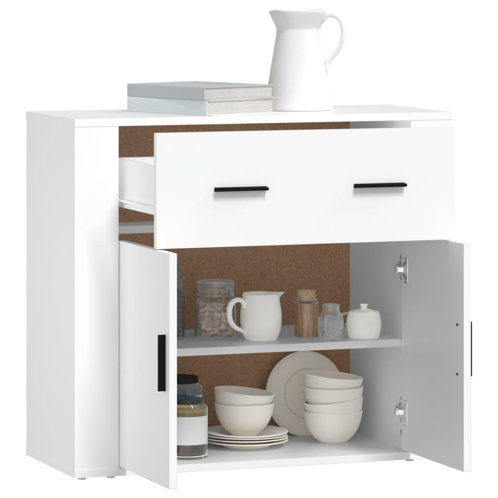 Buffet Blanc 80x33x70 cm Bois d'ingénierie - XIOS