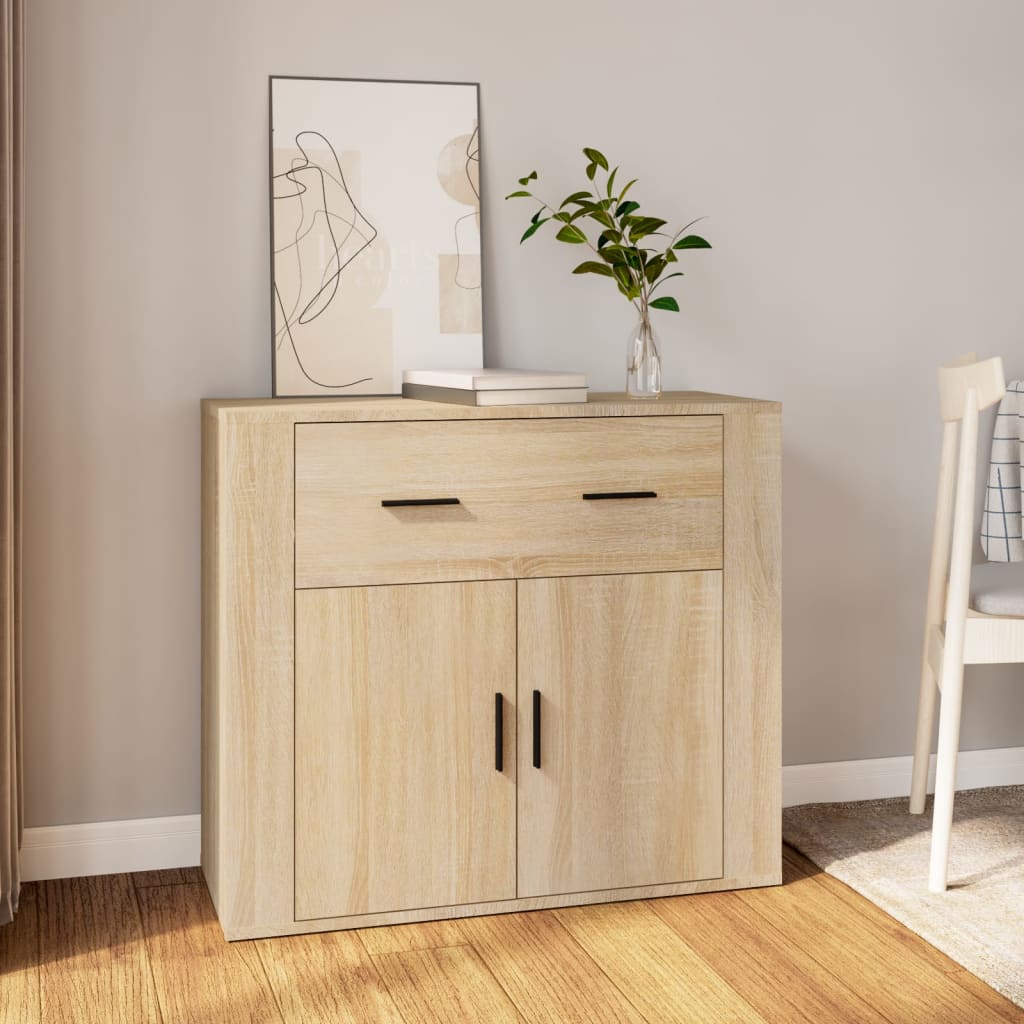 Buffet Chêne sonoma 80x33x70 cm Bois d'ingénierie - XIOS