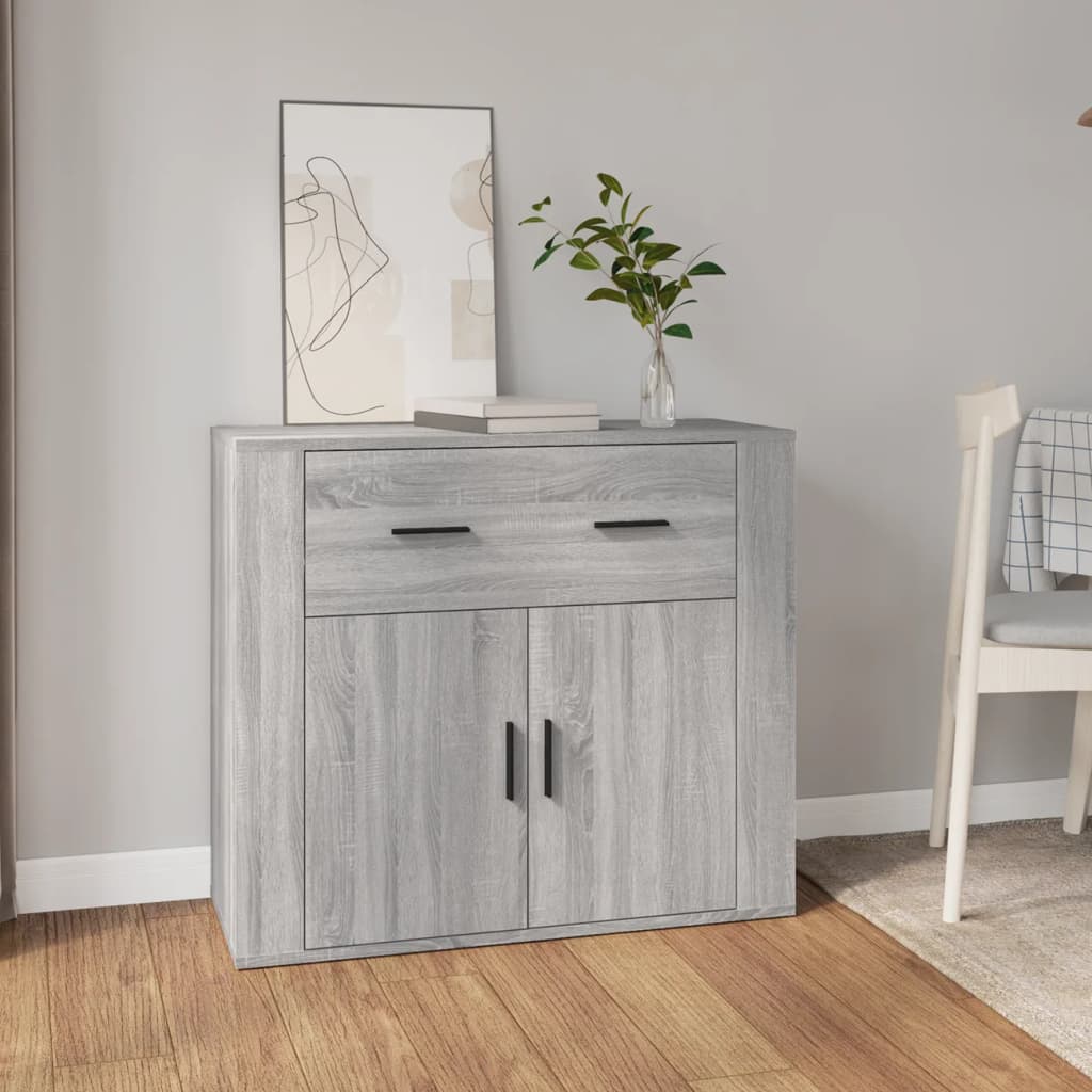 Buffet Sonoma gris 80x33x70 cm Bois d'ingénierie - XIOS