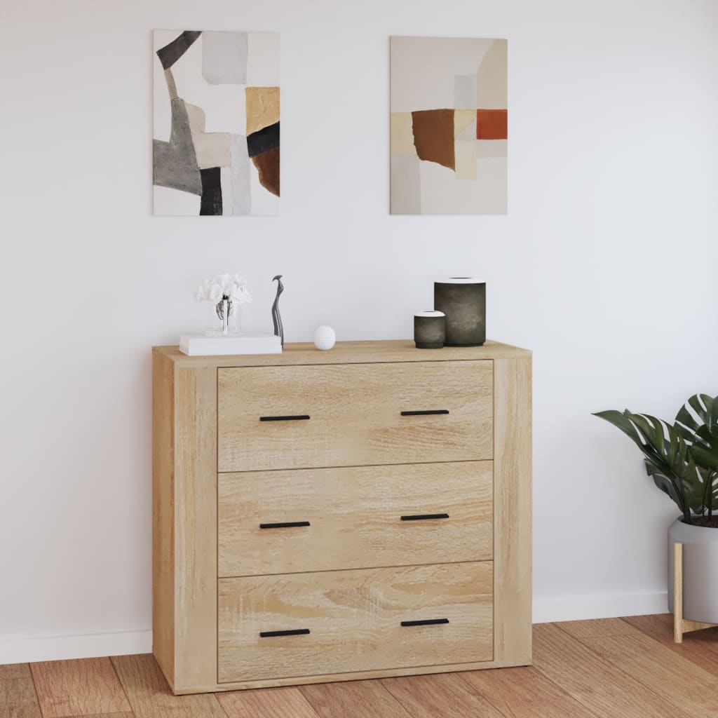 Buffet Chêne sonoma 80x33x70 cm Bois d'ingénierie - XIOS