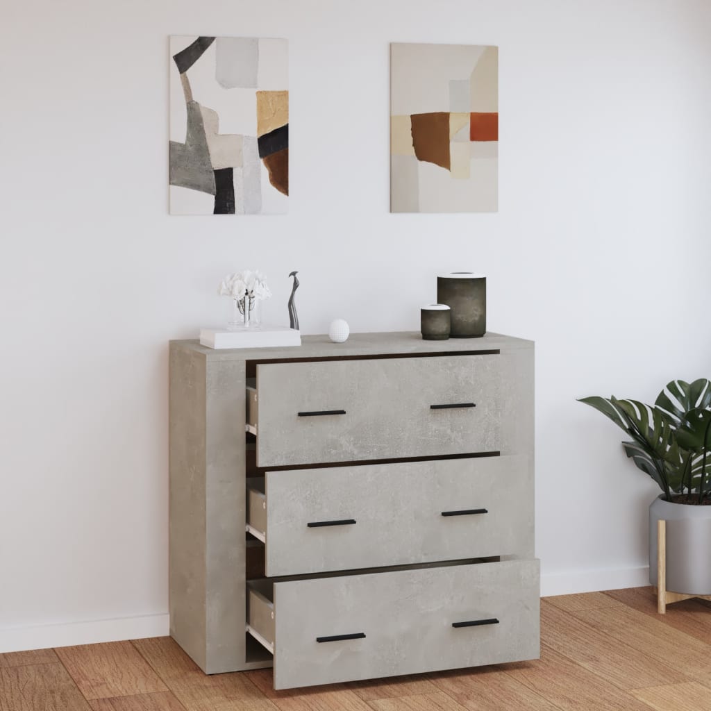 Buffet Gris béton 80x33x70 cm Bois d'ingénierie - XIOS