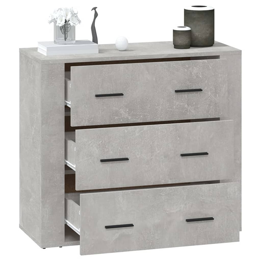 Buffet Gris béton 80x33x70 cm Bois d'ingénierie - XIOS