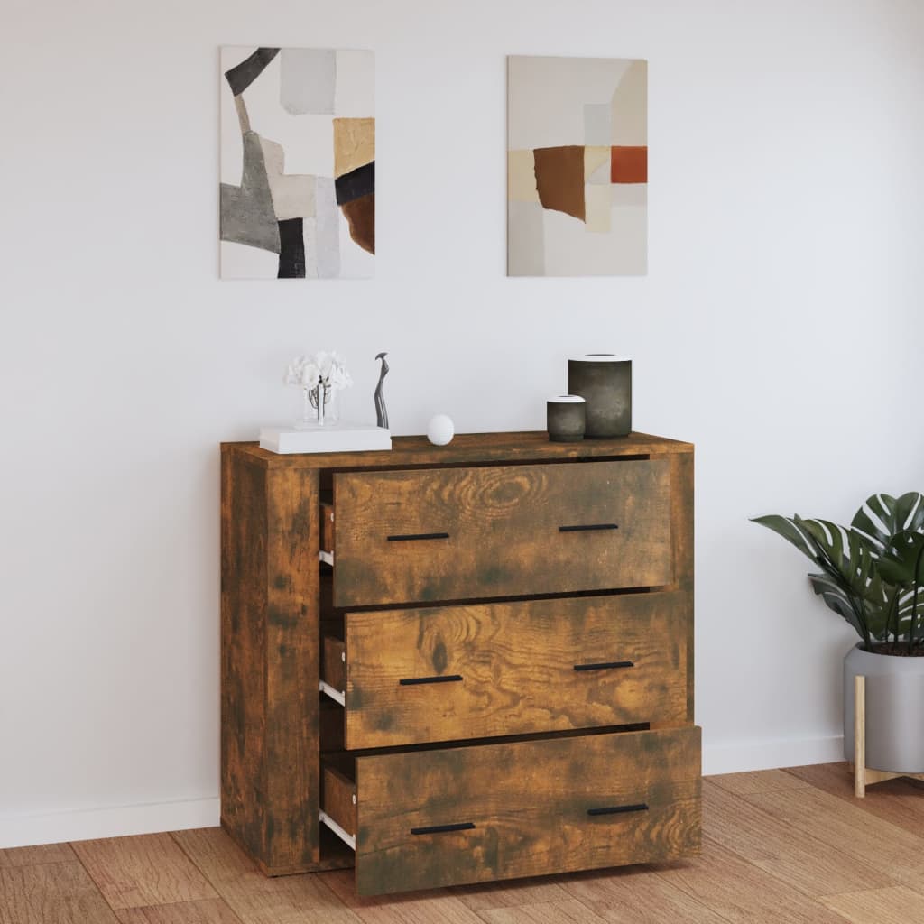 Buffet Chêne fumé 80x33x70 cm Bois d'ingénierie - XIOS