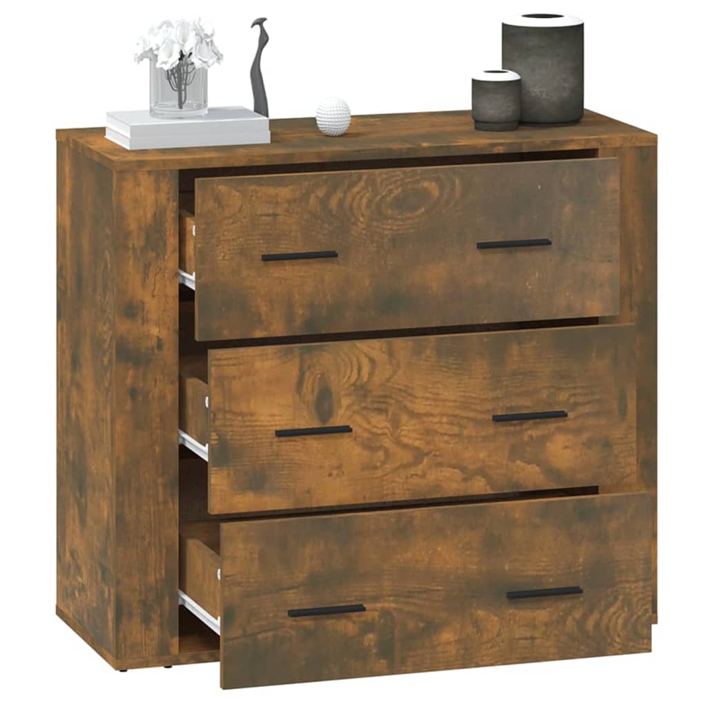 Buffet Chêne fumé 80x33x70 cm Bois d'ingénierie - XIOS