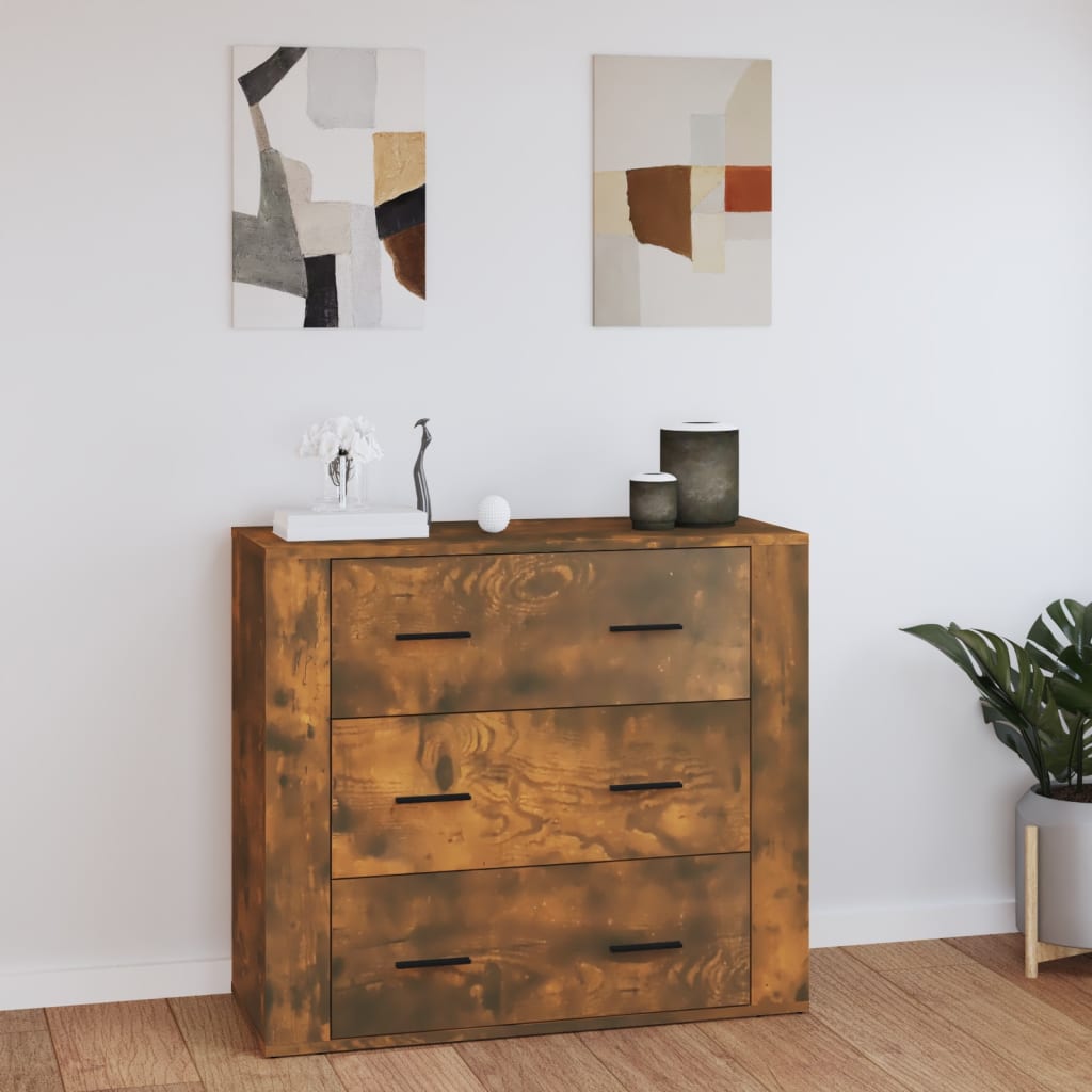 Buffet Chêne fumé 80x33x70 cm Bois d'ingénierie - XIOS