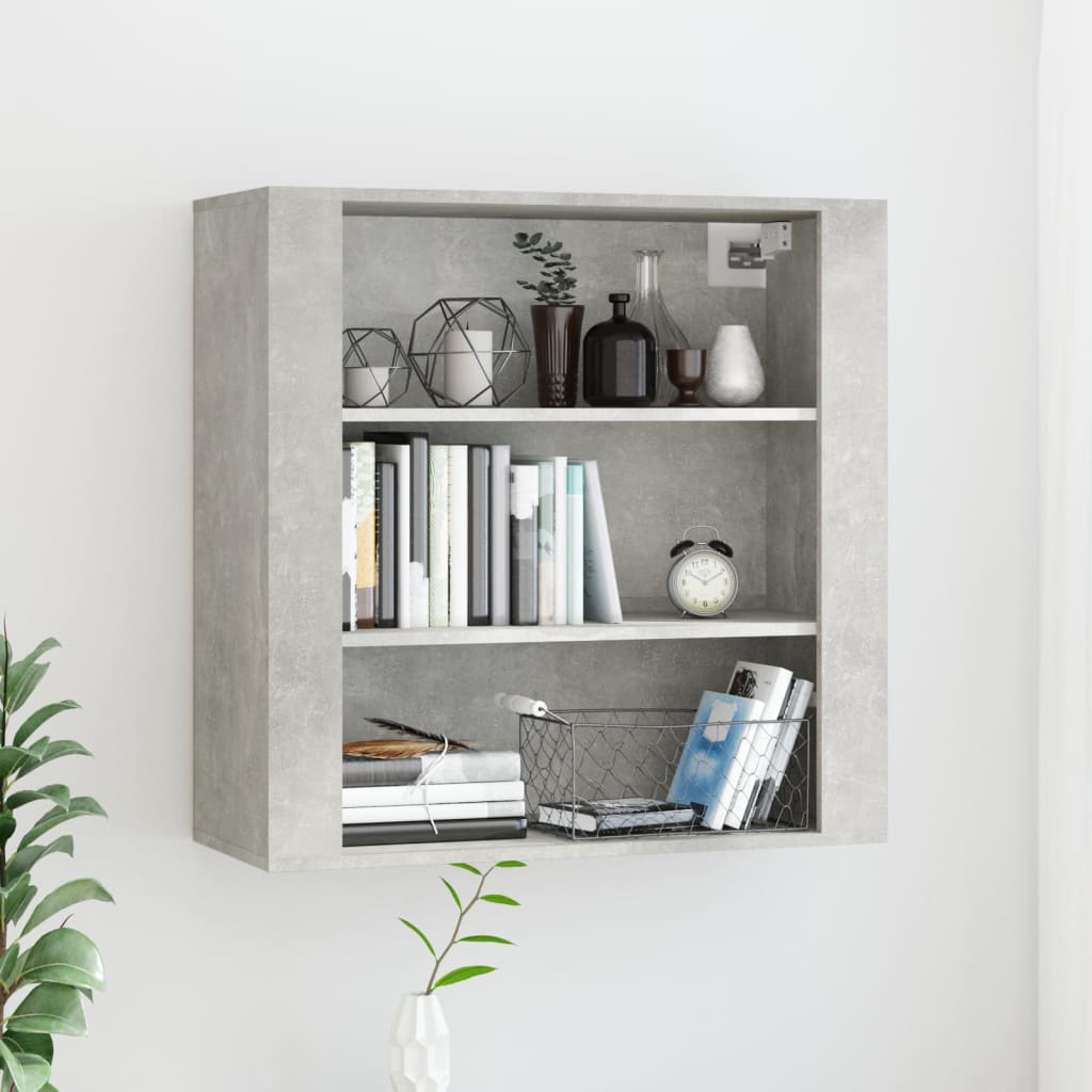 Armoire murale Gris béton 80x33x80 cm Bois d'ingénierie - XIOS