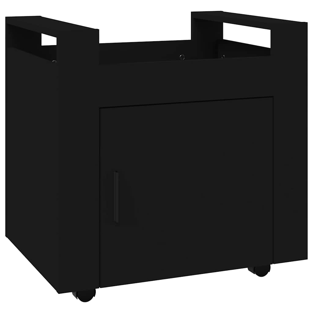 Chariot de bureau Noir 60x45x60 cm Bois d'ingénierie - XIOS