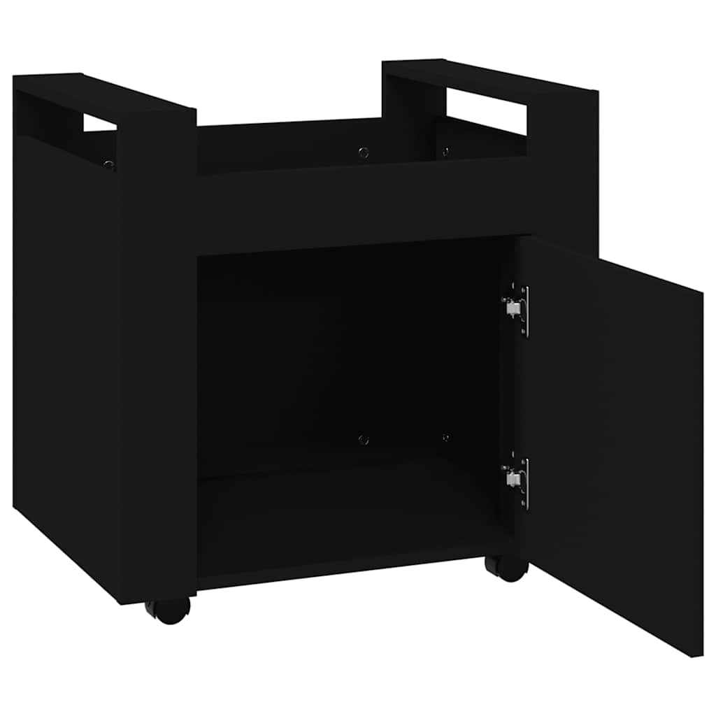 Chariot de bureau Noir 60x45x60 cm Bois d'ingénierie - XIOS
