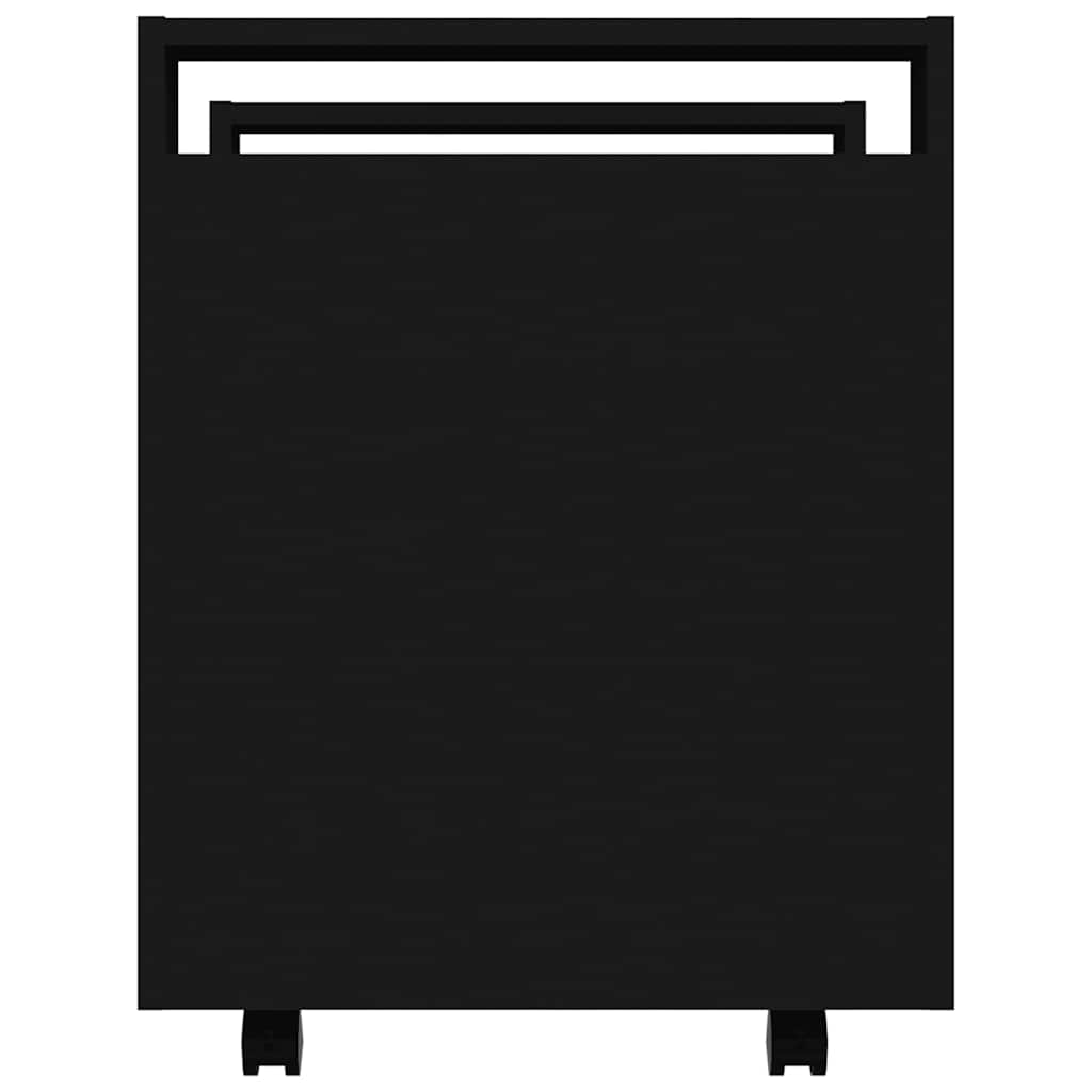 Chariot de bureau Noir 60x45x60 cm Bois d'ingénierie - XIOS