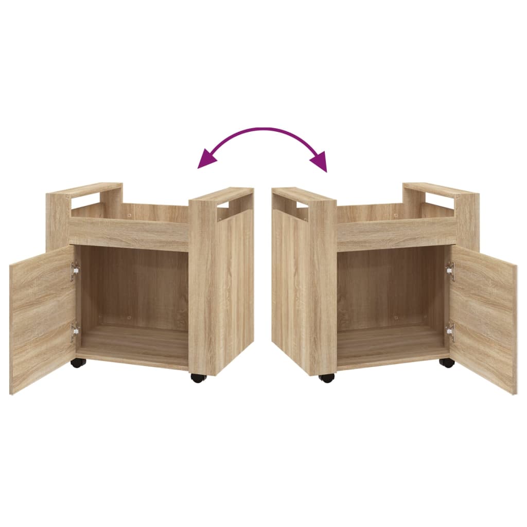 Chariot de bureau Chêne sonoma 60x45x60 cm Bois d'ingénierie - XIOS