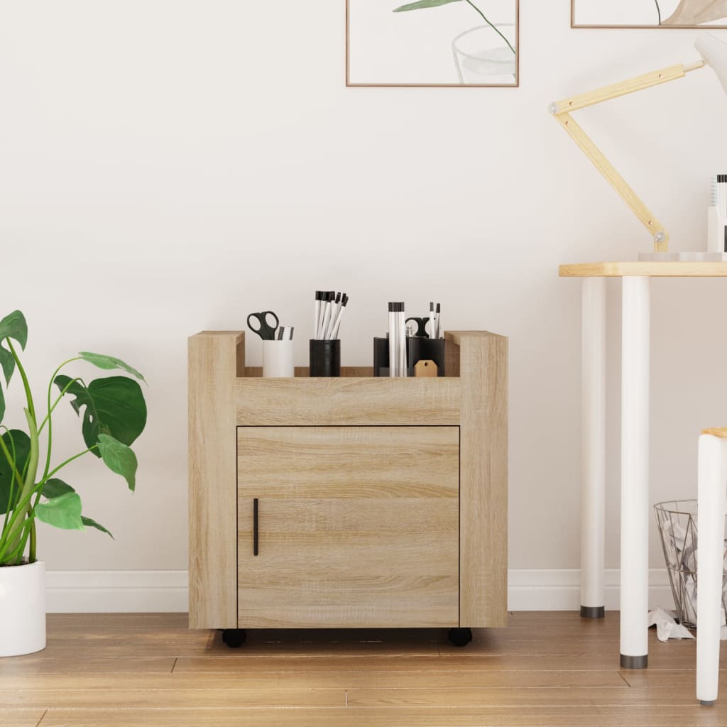 Chariot de bureau Chêne sonoma 60x45x60 cm Bois d'ingénierie - XIOS
