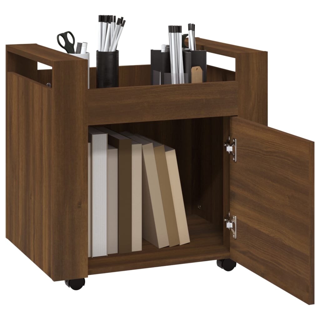 Chariot de bureau Chêne marron 60x45x60 cm Bois d'ingénierie - XIOS