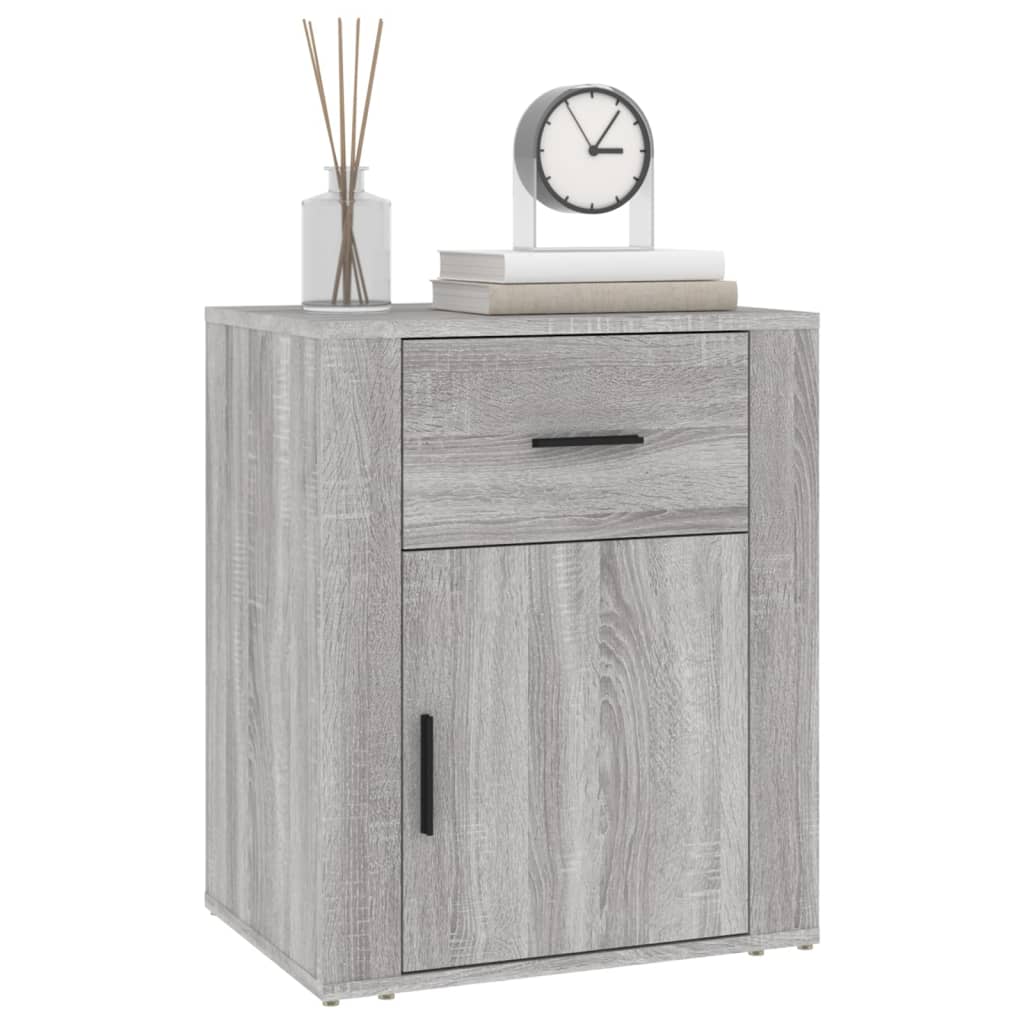 Table de chevet Sonoma gris 50x36x60 cm Bois d'ingénierie - XIOS