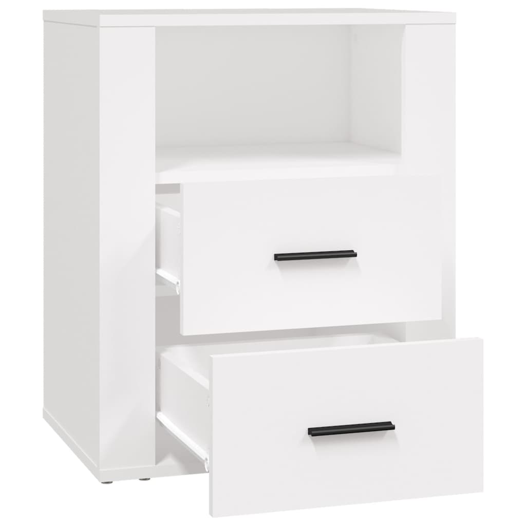 Table de chevet Blanc 50x36x60 cm Bois d'ingénierie - XIOS