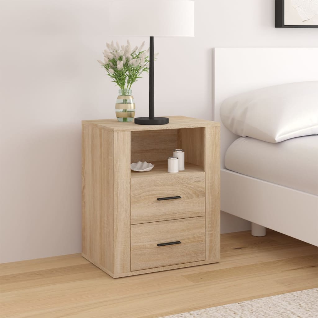Table de chevet Chêne sonoma 50x36x60 cm Bois d'ingénierie - XIOS
