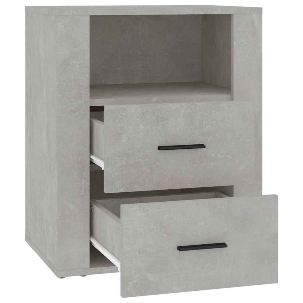 Table de chevet Gris béton 50x36x60 cm Bois d'ingénierie - XIOS