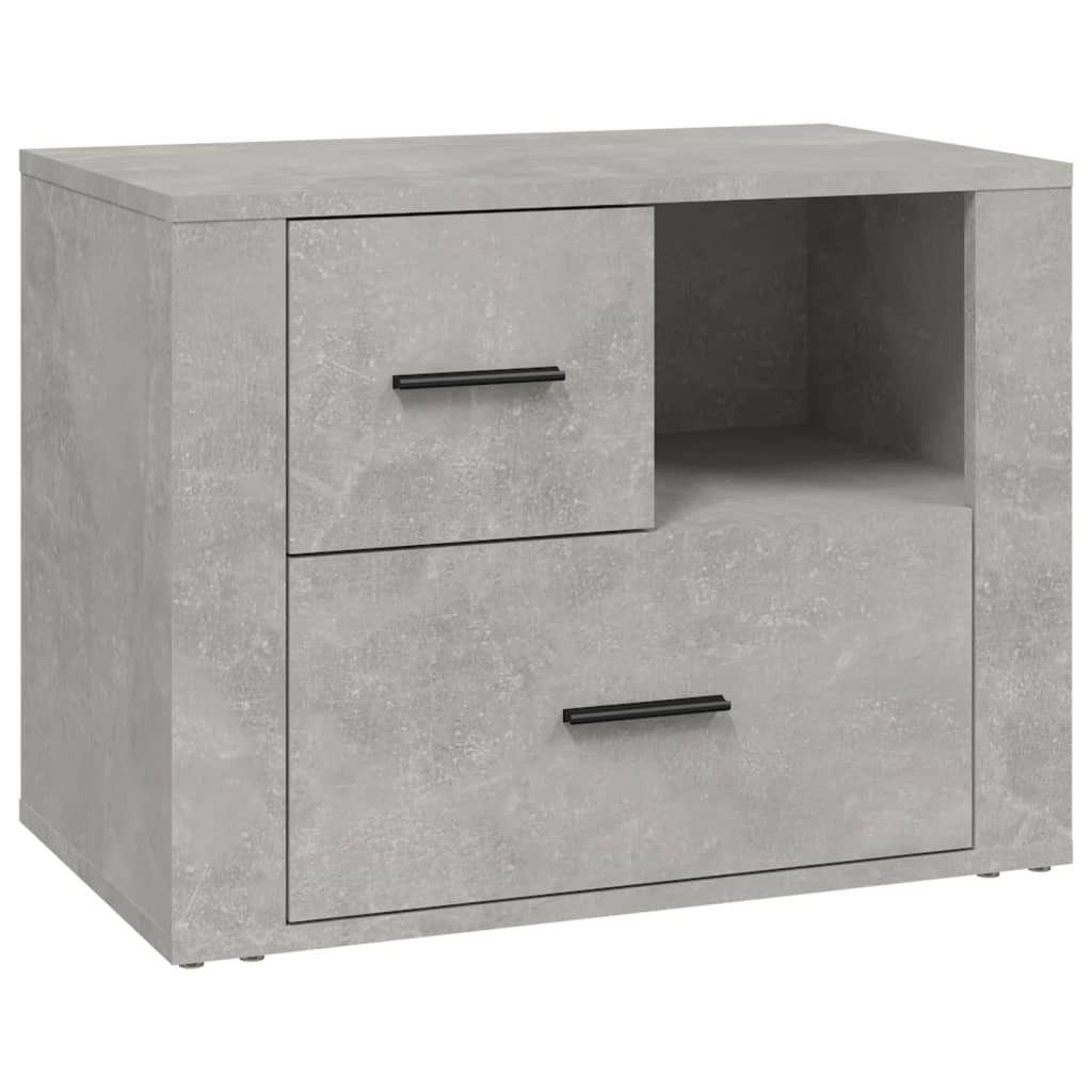 Table de chevet Gris béton 60x36x45 cm Bois d'ingénierie - XIOS
