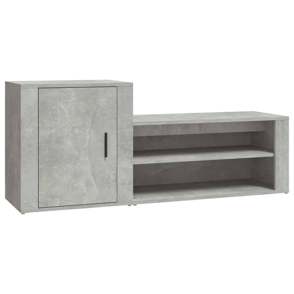 Armoire à chaussures Gris béton 130x35x54 cm Bois d'ingénierie - XIOS