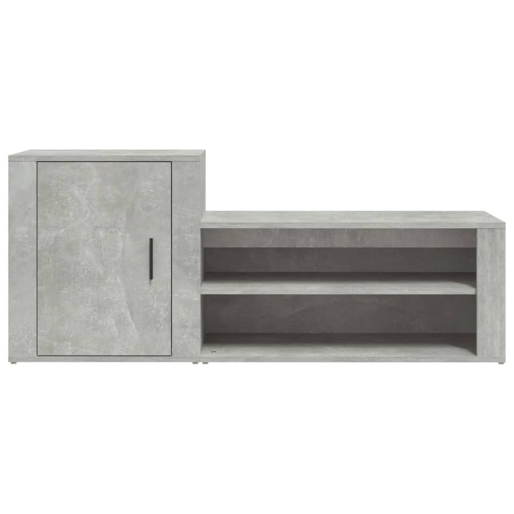 Armoire à chaussures Gris béton 130x35x54 cm Bois d'ingénierie - XIOS