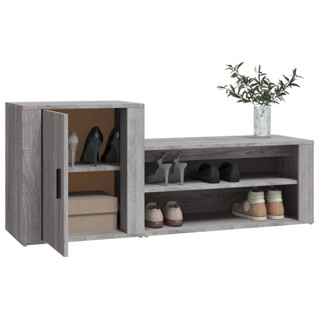 Armoire à chaussures Sonoma gris 130x35x54 cm Bois d'ingénierie - XIOS