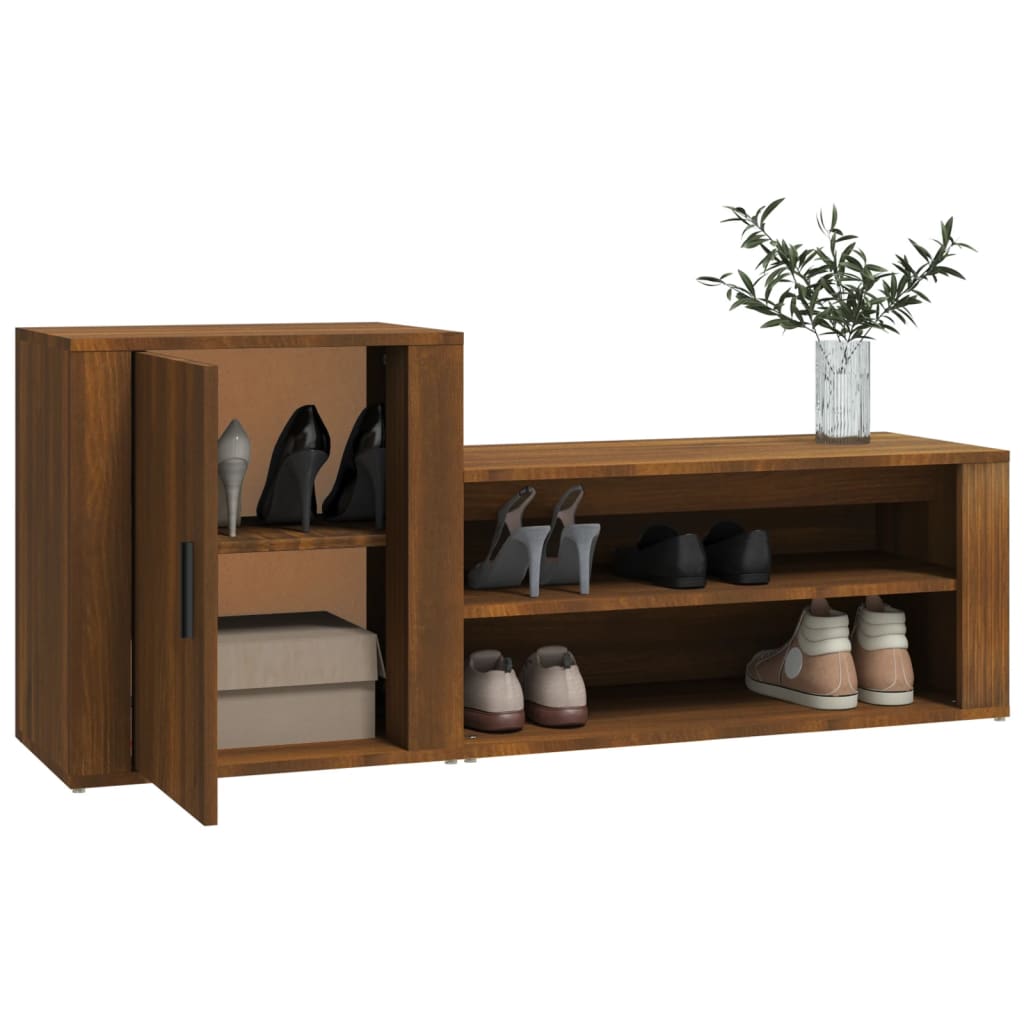 Armoire à chaussures Chêne marron 130x35x54cm Bois d'ingénierie - XIOS