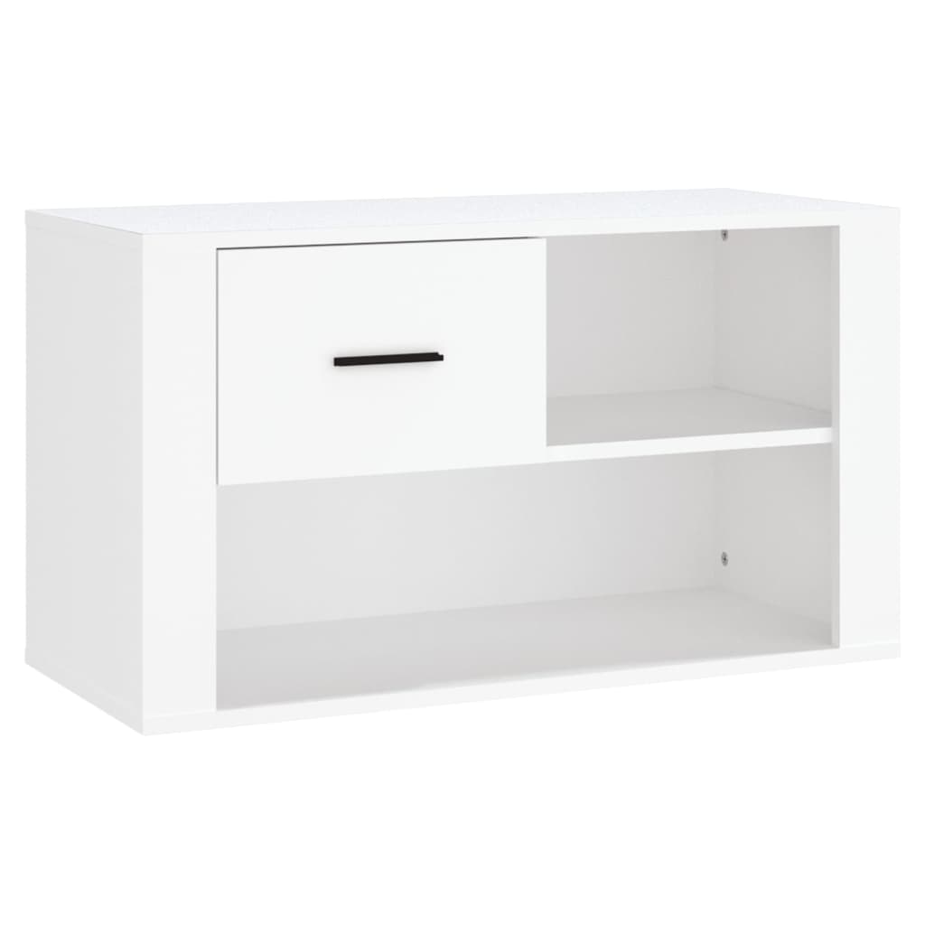 Armoire à chaussures Blanc 80x35x45 cm Bois d'ingénierie - XIOS