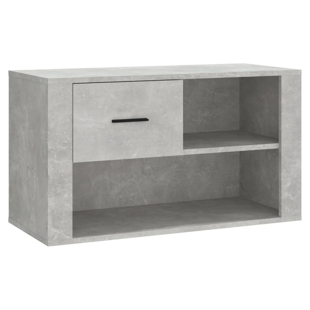 Armoire à chaussures Gris béton 80x35x45 cm Bois d'ingénierie - XIOS