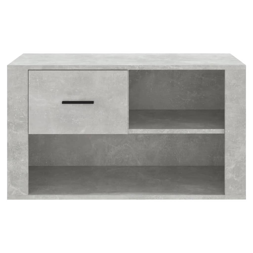 Armoire à chaussures Gris béton 80x35x45 cm Bois d'ingénierie - XIOS