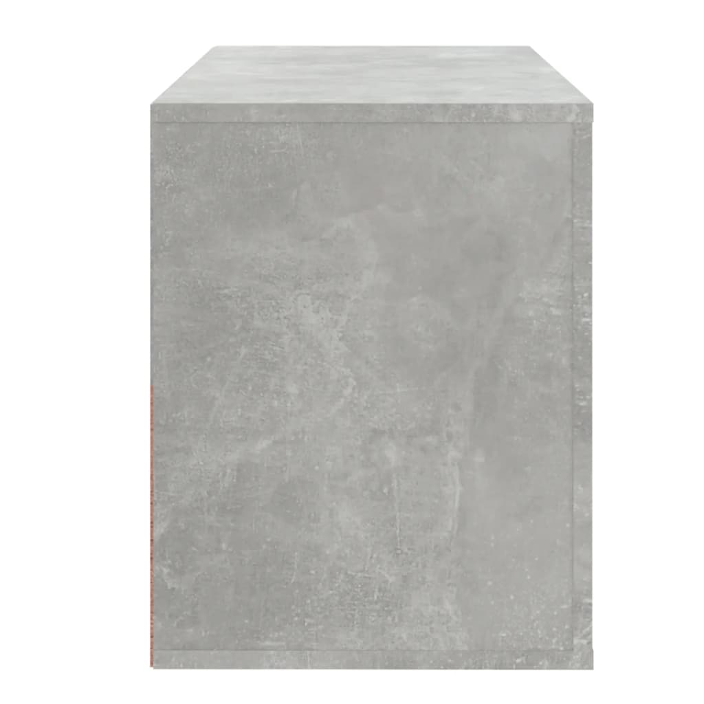 Armoire à chaussures Gris béton 80x35x45 cm Bois d'ingénierie - XIOS