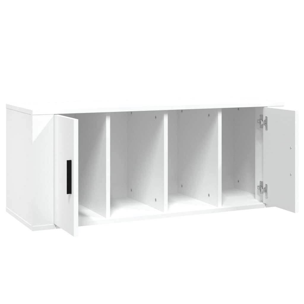 Meuble TV Blanc 100x35x40 cm Bois d'ingénierie - XIOS