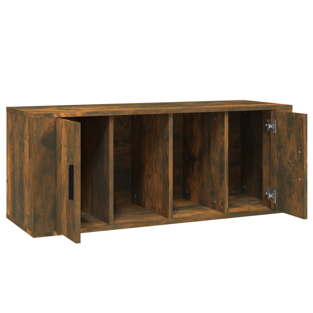 Meuble TV Chêne fumé 100x35x40 cm Bois d'ingénierie - XIOS
