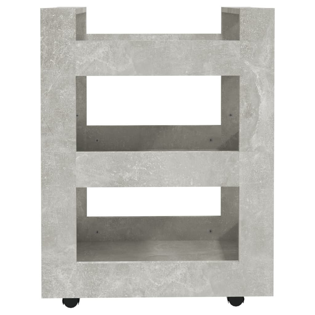 Chariot de cuisine Gris béton 60x45x80 cm Bois d'ingénierie - XIOS
