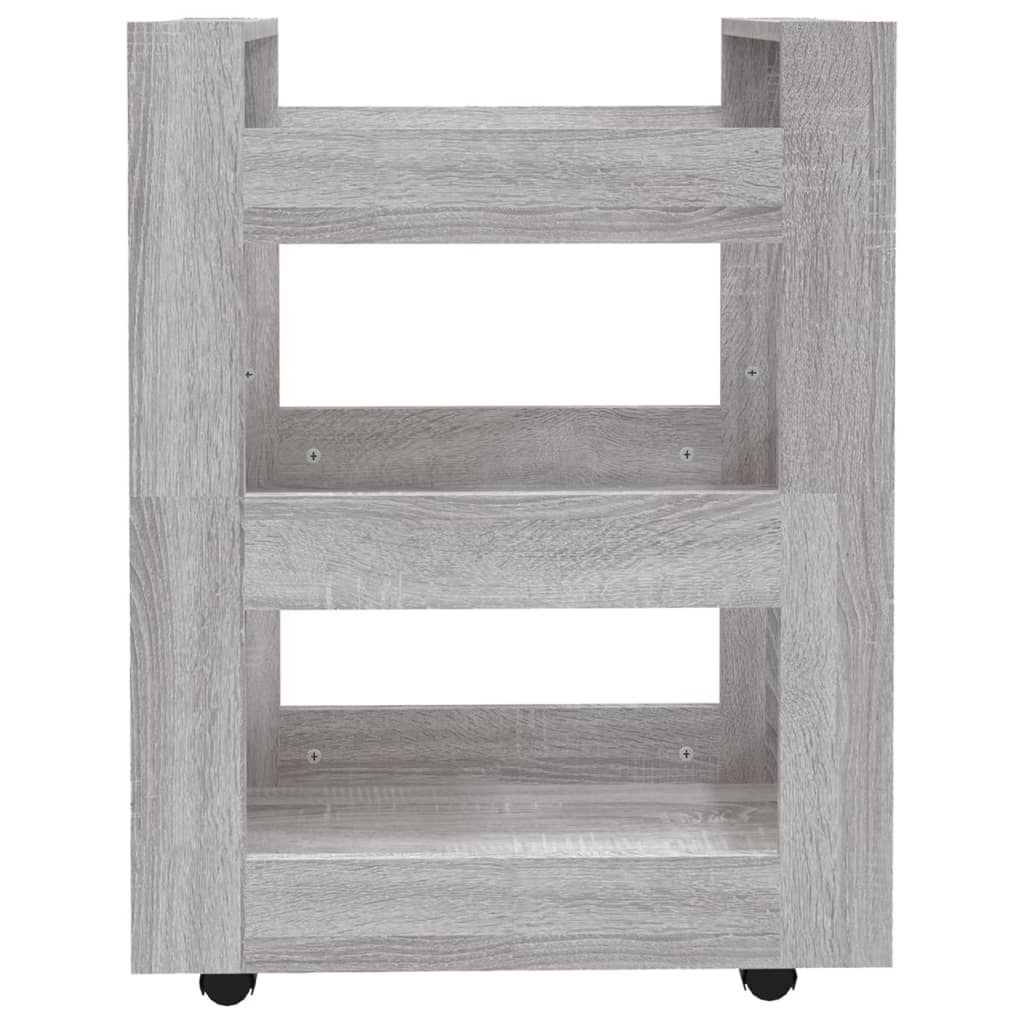 Chariot de cuisine Sonoma gris 60x45x80 cm Bois d'ingénierie - XIOS