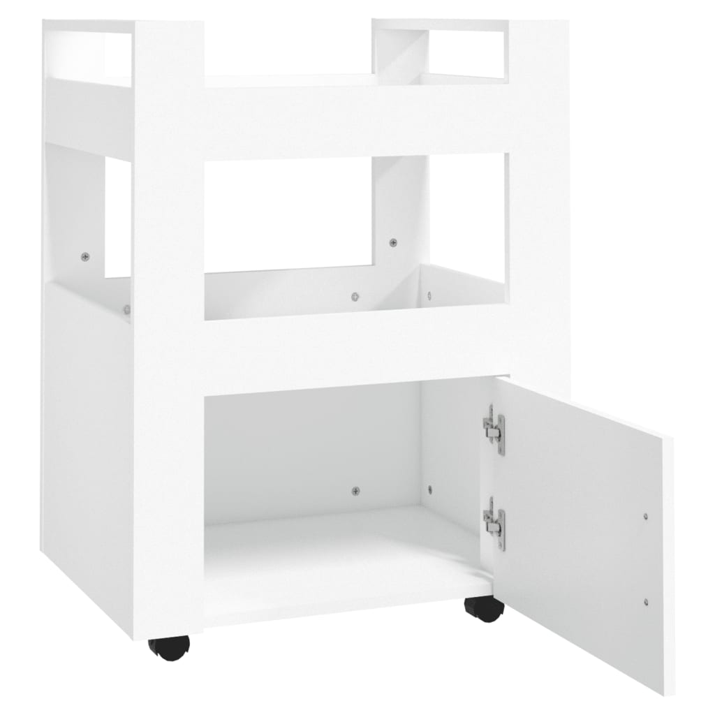 Chariot de cuisine Blanc 60x45x80 cm Bois d'ingénierie - XIOS